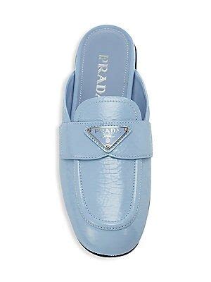 prada ruched-detail suede mules|Prada naplak leather mules.